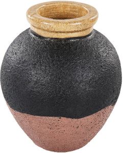 Beliani DAULIS Decovaas-Zwart-Terracotta