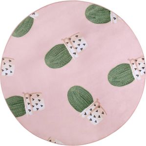 Beliani Eldivan Kindervloerkleed-roze-polyester