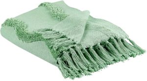 Beliani KHARI Plaid-Groen-Katoen