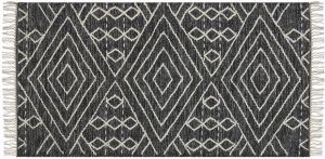 Beliani KHENIFRA Vloerkleed zwart 80x150
