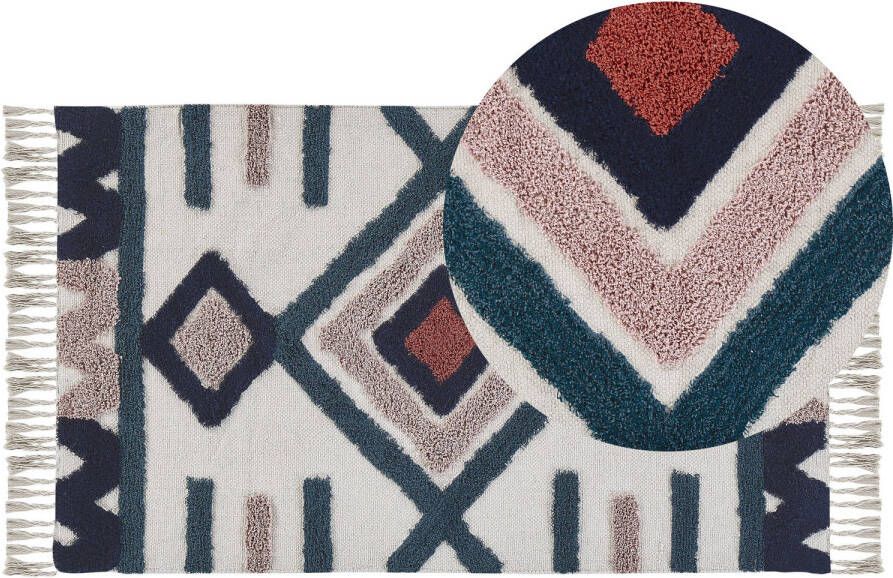 Beliani KOZLU Vloerkleed multicolor 80x150