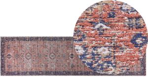 Beliani KURIN Vloerkleed Blauw 80x300