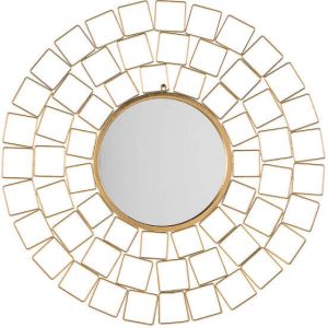 Beliani Labrit Wandspiegel-goud-metaal