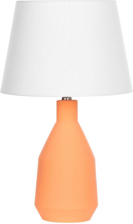 Beliani LAMBRE Tafellamp-Oranje-Keramiek
