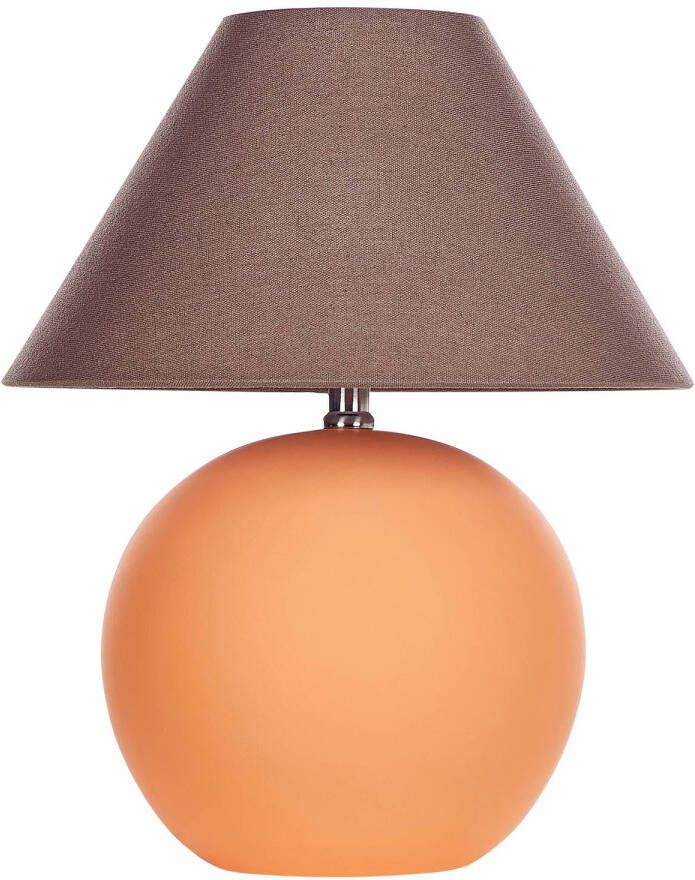 Beliani LIMIA Tafellamp-Oranje-Keramiek