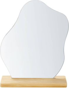 Beliani LOZERE Decoratieve Spiegel-Lichte houtkleur-Bamboehout Glas
