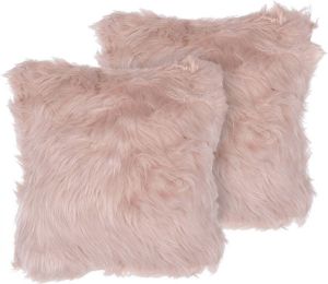 Beliani Lubha Sierkussen-roze-polyester