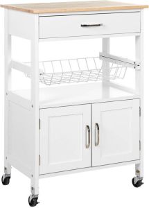 Beliani LUGO Keukentrolley-Wit-MDF