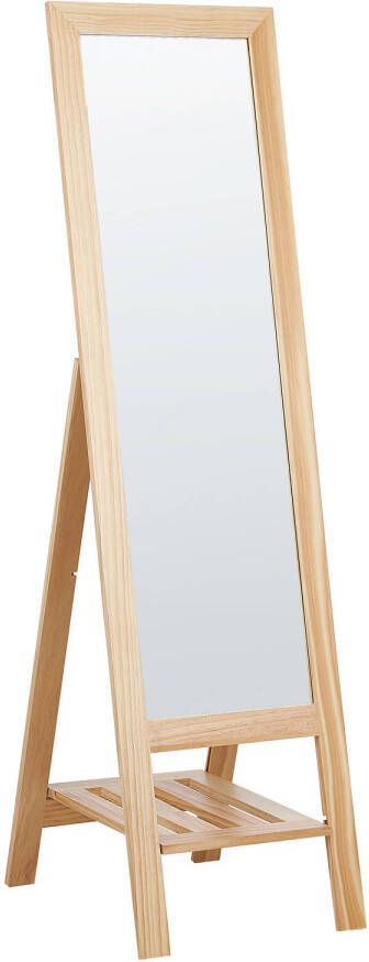 Beliani LUISANT Staande spiegel-Lichte houtkleur-Dennenhout