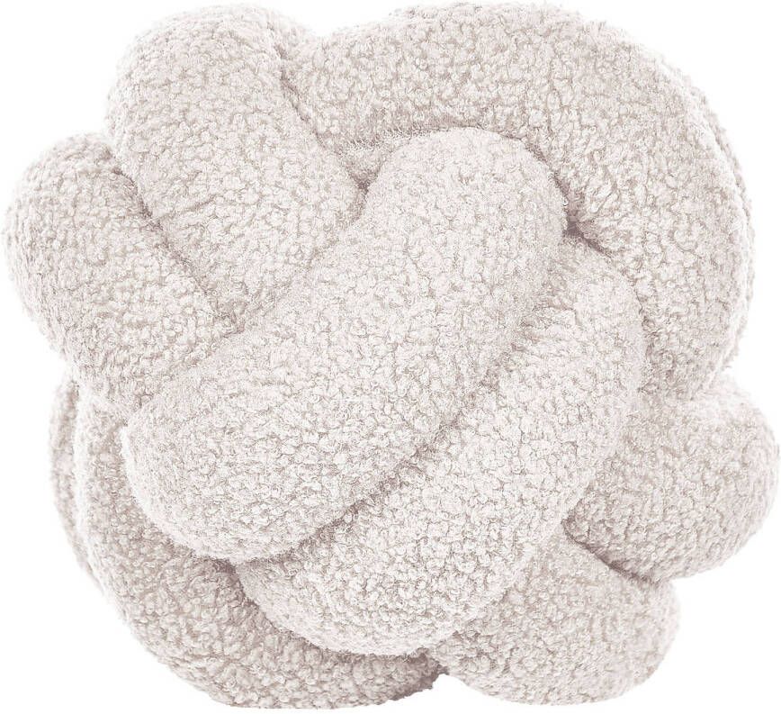 Beliani MALNI Sierkussen Wit 19 x 19 cm Bouclé