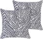 Beliani MANETTI Sierkussen set van 2 Zwart 45 x 45 cm Polyester - Thumbnail 1