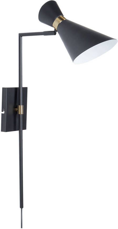 Beliani MELAWI Muurlamp-Zwart-IJzer