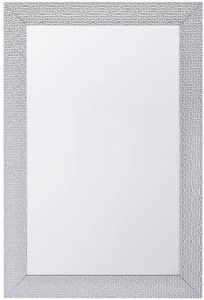 Beliani Mervent Wandspiegel-zilver-synthetisch Materiaal