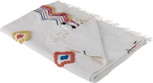 Beliani MORENA Plaid-Multicolor-Katoen