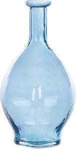 Beliani Pakora Bloemenvaas-blauw-glas