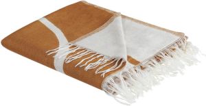 Beliani PALHI Plaid-Oranje-Acryl Polyester