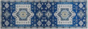 Beliani PARVAKADLI Laagpolig-Blauw-Polyester