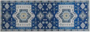 Beliani PARVAKADLI Laagpolig-Blauw-Polyester