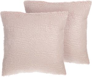 Beliani Peony Sierkussen-roze-polyester