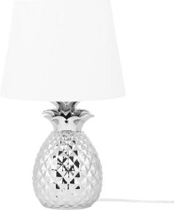 Beliani Pineapple Tafellamp-zilver-keramiek