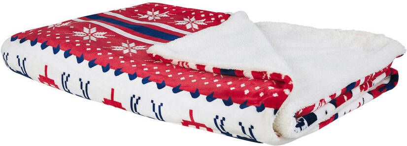 Beliani REKA Plaid Rood 200 x 220 cm Polyester