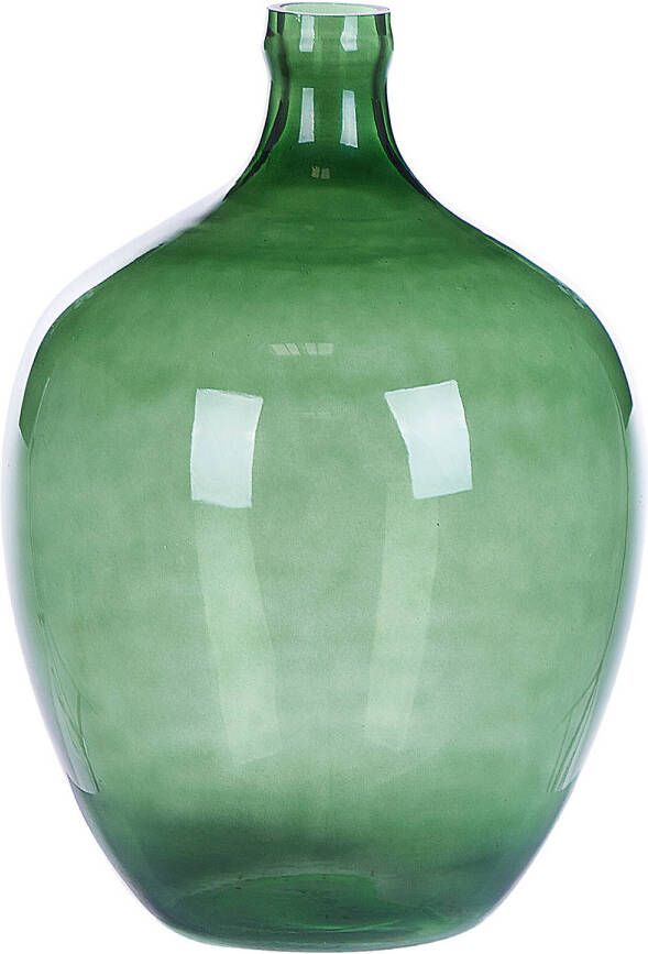 Beliani ROTI Bloemenvaas Groen 39 cm Glas