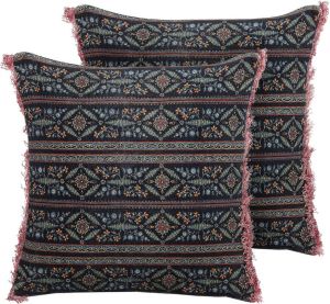 Beliani RUTA Sierkussen-Multicolor-Fluweel