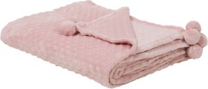 Beliani Samur Plaid-roze-polyester