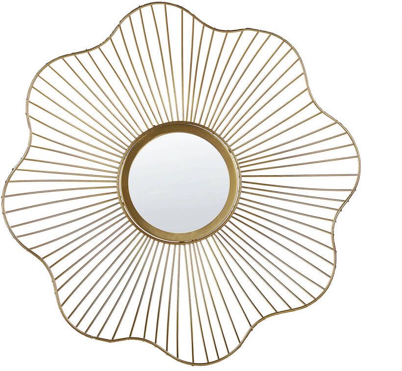 Beliani SENS Wandspiegel-Goud-IJzer Glas