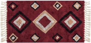 Beliani SIIRT Vloerkleed Rood 80x150