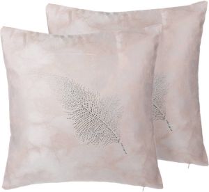 Beliani Silene Sierkussen-roze-polyester