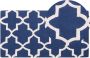 Beliani SILVAN Laagpolig vloerkleed Blauw 80 x 150 cm Wol - Thumbnail 1