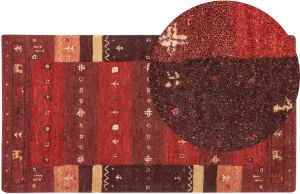 Beliani SINANLI Vloerkleed Rood 80x150