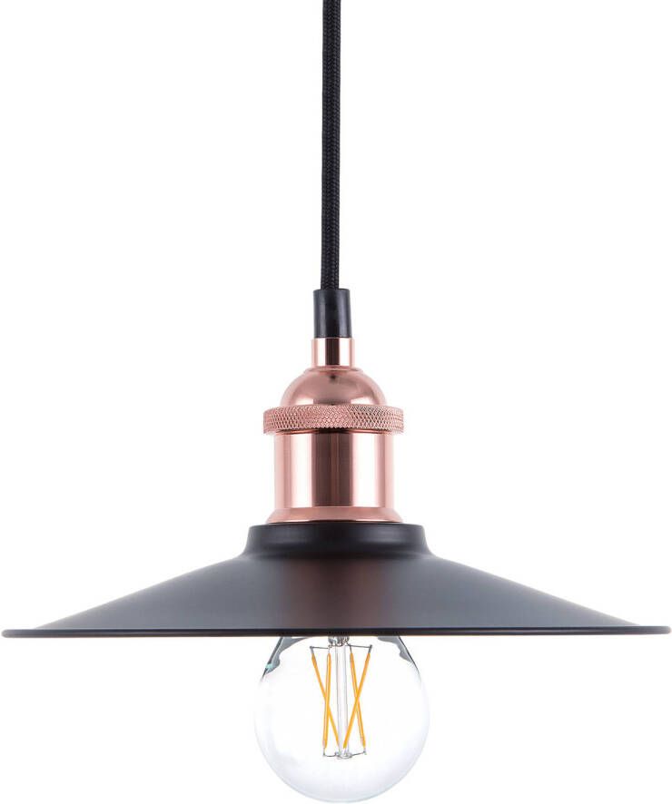 Beliani Swift Hanglamp Zwart Metaal 22x22x120 5