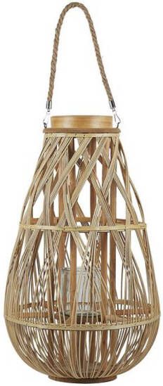 Beliani TONGA Lantaarn-Lichte houtkleur-bamboehout