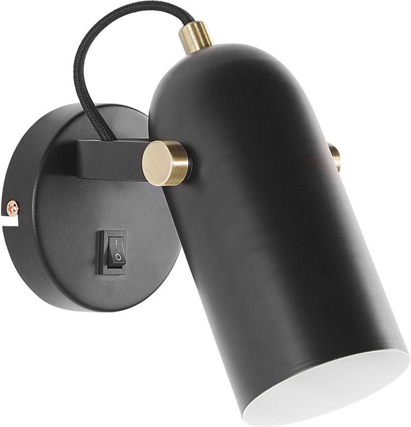 Beliani TYRIA S Wandlamp Zwart Metaal