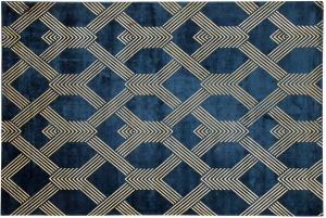 Beliani VEKSE Vloerkleed Blauw 160x230