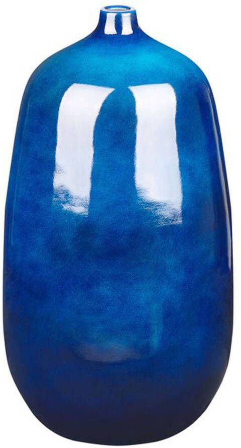 Beliani VITORIA Bloemenvaas-Blauw-Terracotta