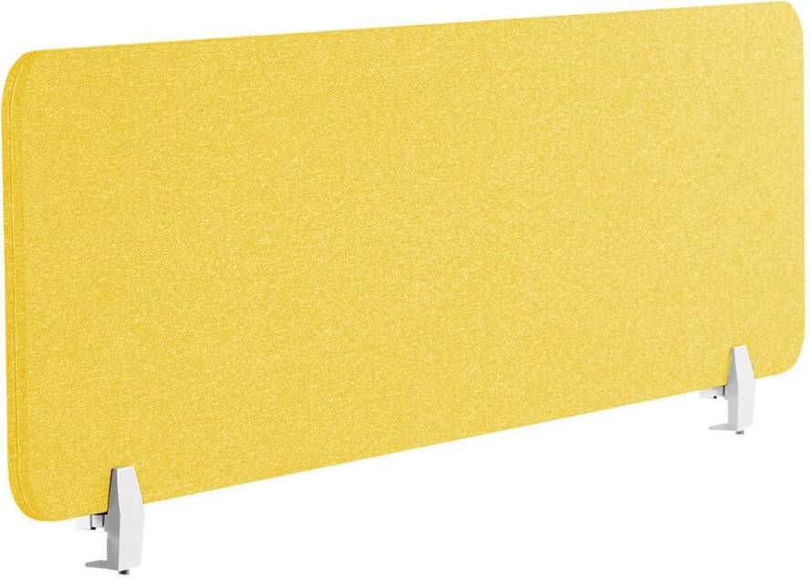 Beliani WALLY Bureauscheidingswand-Geel-Polyester