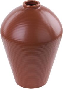 Beliani XANTHI Bloemenvaas-Bruin-Keramiek