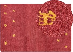 Beliani YARALI Vloerkleed Rood 140x200