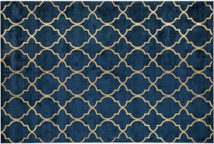 Beliani YELKI Laagpolig-Blauw-Viscose