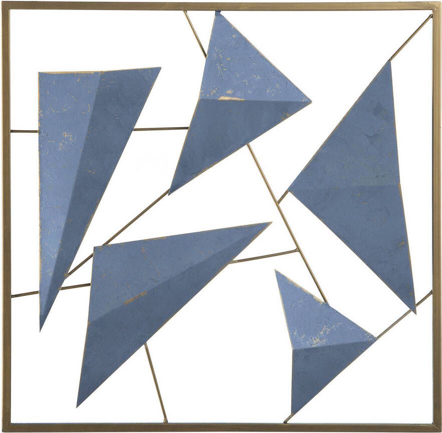 Beliani ZINC Wanddecoratie-Blauw-Metaal