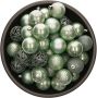 Decoris 37x Mintgroene kunststof kerstballen 6 cm Mix Onbreekbare plastic kerstballen Kerstboomversiering mintgroen - Thumbnail 1