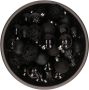 Decoris 37x Zwarte kunststof kerstballen 6 cm Mix Onbreekbare plastic kerstballen Kerstboomversiering zwart - Thumbnail 1