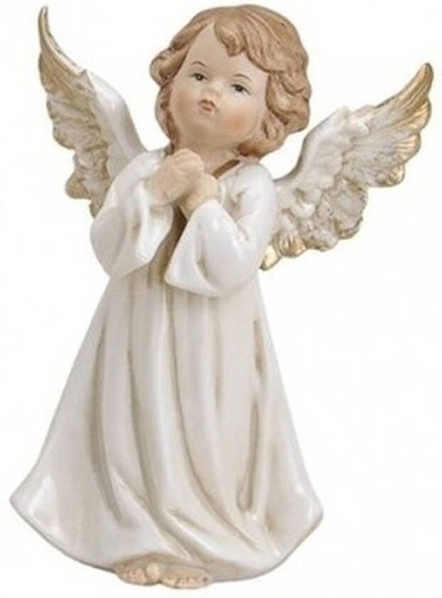 Bellatio Decorations Decoratie beeldje engeltje biddend 9 cm Kerstbeeldjes
