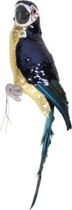 Merkloos Dierenbeeld paarse papegaai vogel 30 cm decoratie Woondecoratie Papegaaien deco Beeldjes