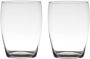 Merkloos Set van 2x stuks transparante home-basics vaas vazen van glas 20 x 14 cm Bloemen takken boeketten vaas voor binnen gebruik Vazen - Thumbnail 1