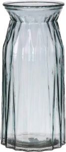 Bellatio Design Bloemenvaas helder blauw transparant glas D12 x H24 cm Vazen