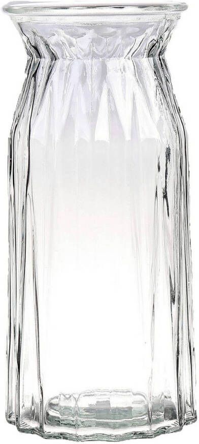 Bellatio Design Bloemenvaas helder transparant glas D12 x H24 cm Vazen